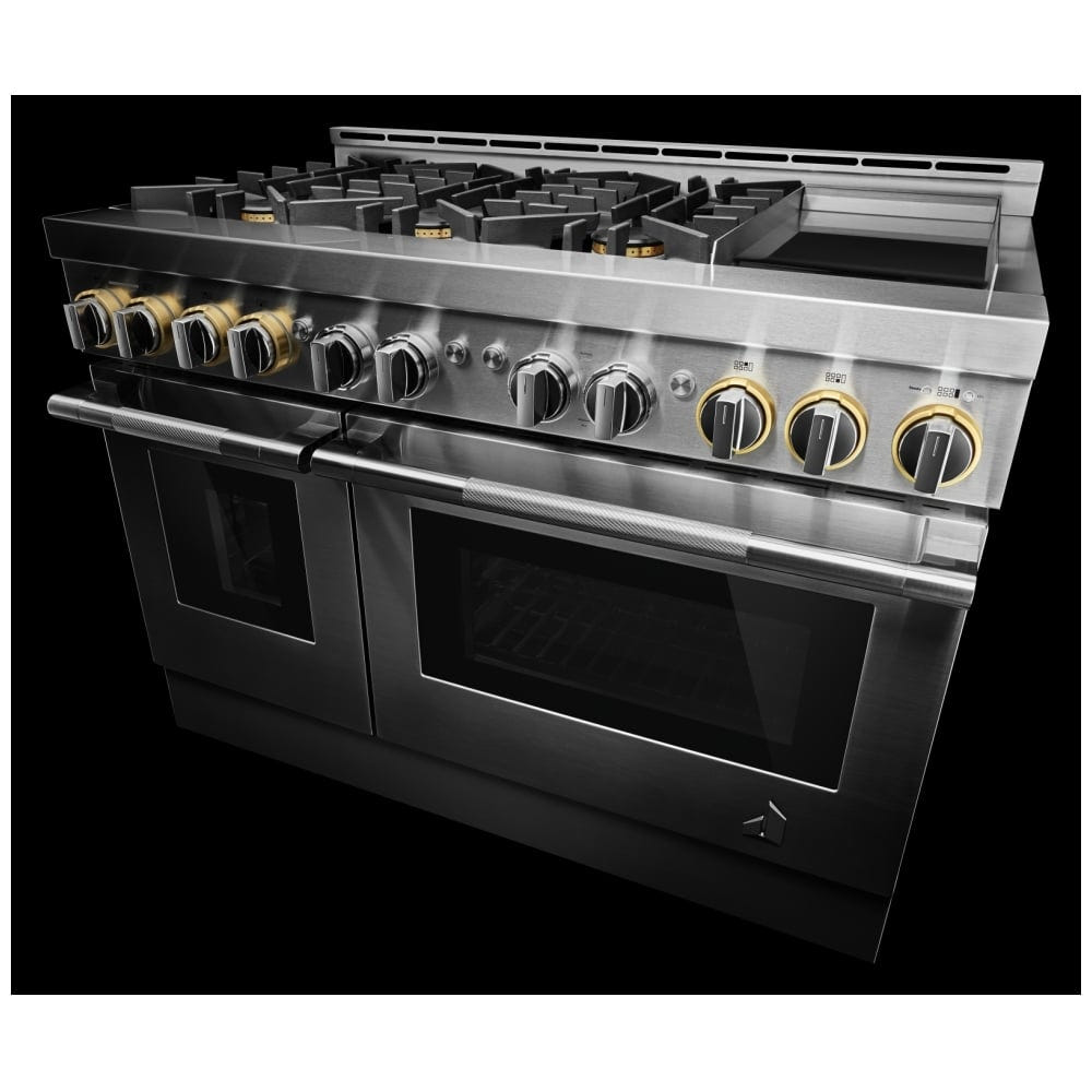 JennAir Rise JGRP548HL Gas Range, 6.3 cu. ft. Capacity, 48 inch Exterior Width, Self Clean, True Convection, 6 Burners, 20,000 BTU