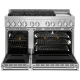 JennAir Noir JGRP548HM Gas Range, 6.3 cu. ft. Capacity, 48 inch Exterior Width, Self Clean, Dual Fan Convection, 6 Burners, 20,000 BTU Highest Burner, Double Oven, Stainless Steel colour