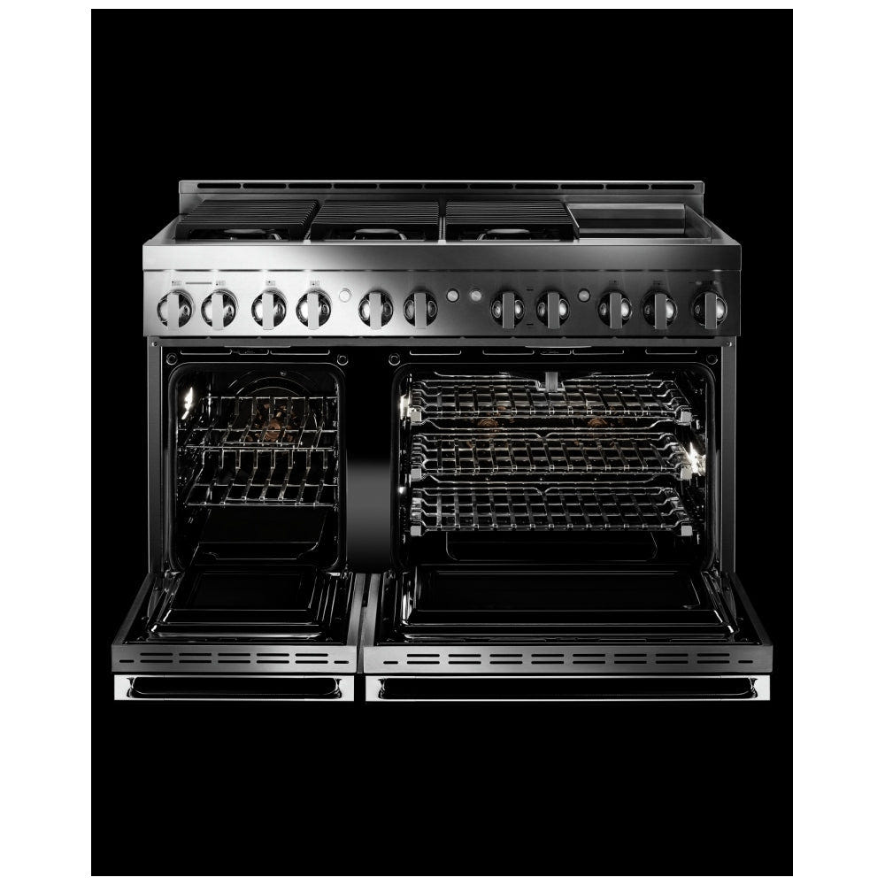 JennAir Noir JGRP548HM Gas Range, 6.3 cu. ft. Capacity, 48 inch Exterior Width, Self Clean, True Convection, 6 Burners, 20,000 BTU