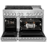 JennAir Noir JGRP548HM Gas Range, 6.3 cu. ft. Capacity, 48 inch Exterior Width, Self Clean, Dual Fan Convection, 6 Burners, 20,000 BTU Highest Burner, Double Oven, Stainless Steel colour
