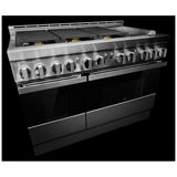 JennAir Noir JGRP548HM Gas Range, 6.3 cu. ft. Capacity, 48 inch Exterior Width, Self Clean, Dual Fan Convection, 6 Burners, 20,000 BTU Highest Burner, Double Oven, Stainless Steel colour