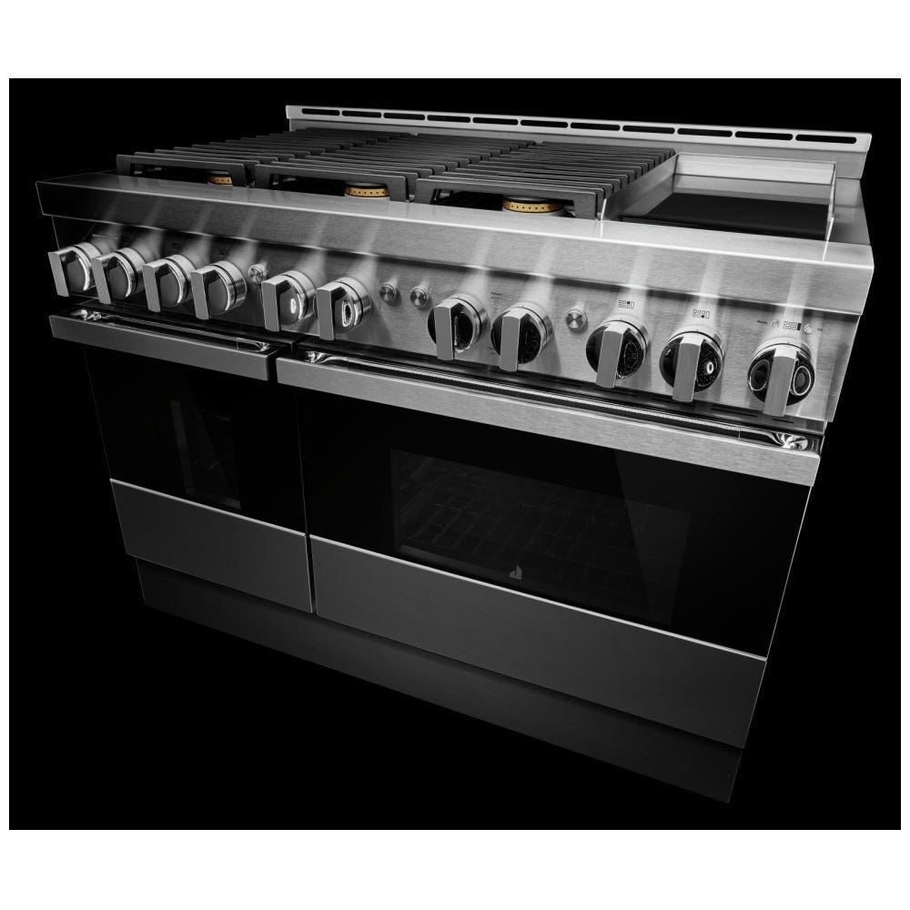 JennAir Noir JGRP548HM Gas Range, 6.3 cu. ft. Capacity, 48 inch Exterior Width, Self Clean, True Convection, 6 Burners, 20,000 BTU