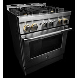 JennAir Rise JGRP636HL Gas Range, 5.1 cu. ft. Capacity, 36 inch Exterior Width, Self Clean, True Convection, 5 Burners, 20,000 BTU Highest Burner, Stainless Steel colour