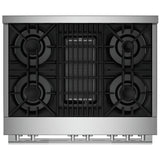 JennAir Rise JGRP636HL Gas Range, 5.1 cu. ft. Capacity, 36 inch Exterior Width, Self Clean, True Convection, 5 Burners, 20,000 BTU Highest Burner, Stainless Steel colour