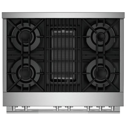 JennAir Rise JGRP636HL Gas Range, 5.1 cu. ft. Capacity, 36 inch Exterior Width, Self Clean, True Convection, 5 Burners, 20,000 BTU