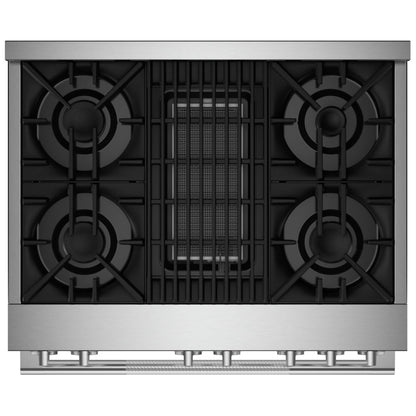 JennAir Rise JGRP636HL Gas Range, 5.1 cu. ft. Capacity, 36 inch Exterior Width, Self Clean, True Convection, 5 Burners, 20,000 BTU