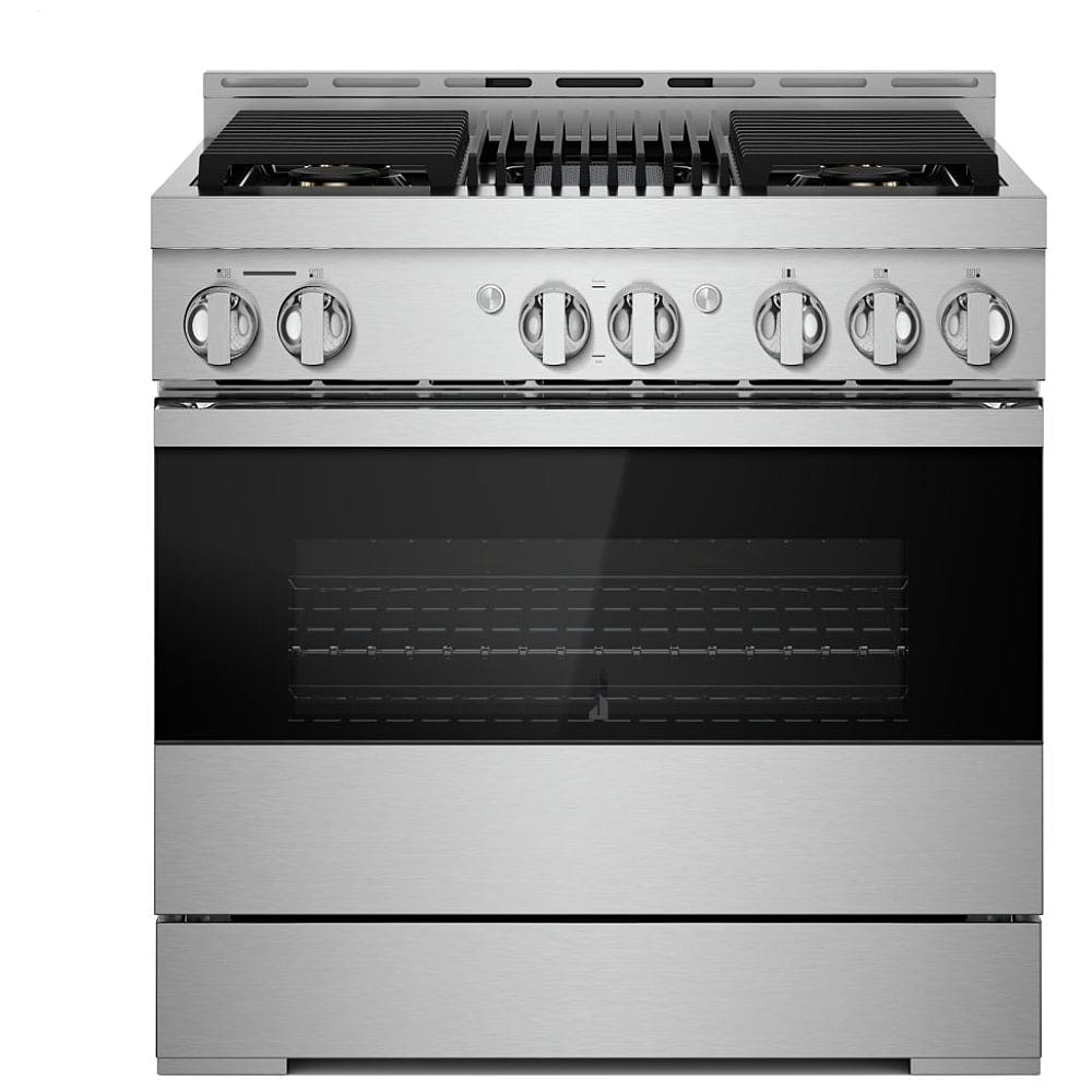 JennAir Noir JGRP636HM Gas Range | 5.1 cu. ft. Capacity, 36 inch Exterior Width, Self Clean, True Convection