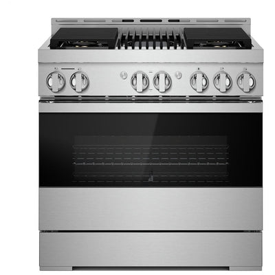 JennAir Noir JGRP636HM Gas Range | 5.1 cu. ft. Capacity, 36 inch Exterior Width, Self Clean, True Convection