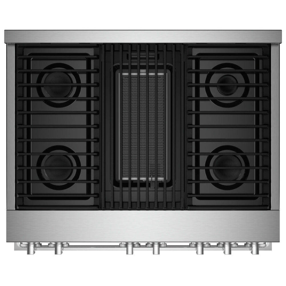 JennAir Noir JGRP636HM Gas Range | 5.1 cu. ft. Capacity, 36 inch Exterior Width, Self Clean, True Convection