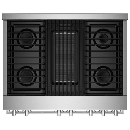 JennAir Noir JGRP636HM Gas Range | 5.1 cu. ft. Capacity, 36 inch Exterior Width, Self Clean, True Convection