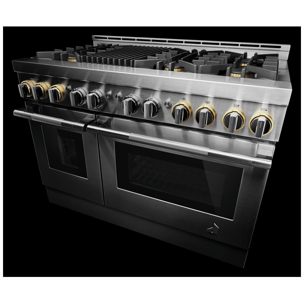 JennAir Rise JGRP648HL Gas Range, 6.3 cu. ft. Capacity, 48 inch Exterior Width, Self Clean, True Convection, 6 Burners, 20,000 BTU