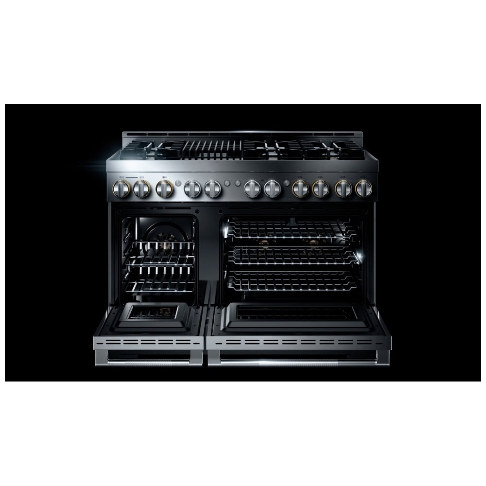 JennAir Rise JGRP648HL Gas Range, 6.3 cu. ft. Capacity, 48 inch Exterior Width, Self Clean, True Convection, 6 Burners, 20,000 BTU