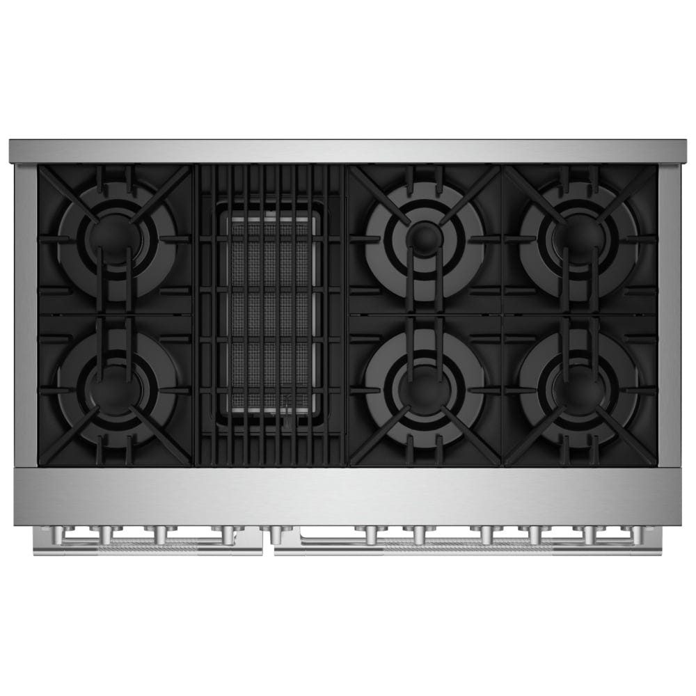 JennAir Rise JGRP648HL Gas Range, 6.3 cu. ft. Capacity, 48 inch Exterior Width, Self Clean, True Convection, 6 Burners, 20,000 BTU