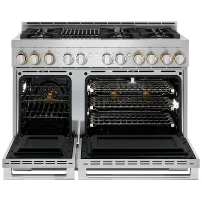 JennAir Rise JGRP648HL Gas Range, 6.3 cu. ft. Capacity, 48 inch Exterior Width, Self Clean, True Convection, 6 Burners, 20,000 BTU