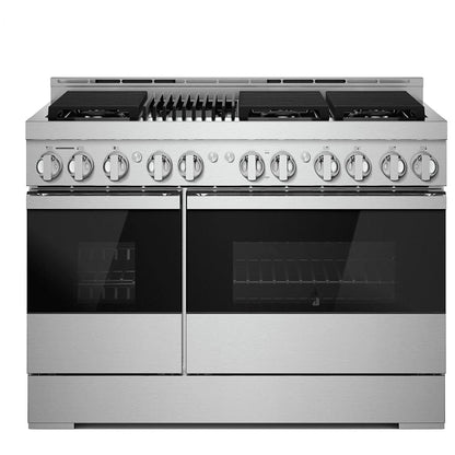 JennAir Noir JGRP648HM Gas Range, 6.3 cu. ft. Capacity, 48 inch Exterior Width, Self Clean, True Convection, 6 Burners, 20,000 BTU
