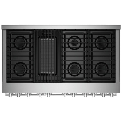 JennAir Noir JGRP648HM Gas Range, 6.3 cu. ft. Capacity, 48 inch Exterior Width, Self Clean, True Convection, 6 Burners, 20,000 BTU