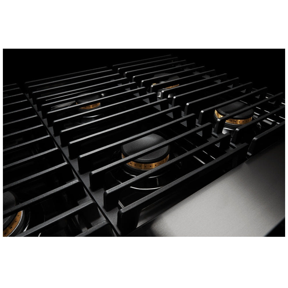 JennAir Noir JGRP648HM Gas Range, 6.3 cu. ft. Capacity, 48 inch Exterior Width, Self Clean, True Convection, 6 Burners, 20,000 BTU