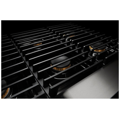 JennAir Noir JGRP648HM Gas Range, 6.3 cu. ft. Capacity, 48 inch Exterior Width, Self Clean, True Convection, 6 Burners, 20,000 BTU