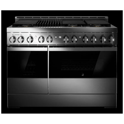 JennAir Noir JGRP648HM Gas Range, 6.3 cu. ft. Capacity, 48 inch Exterior Width, Self Clean, True Convection, 6 Burners, 20,000 BTU