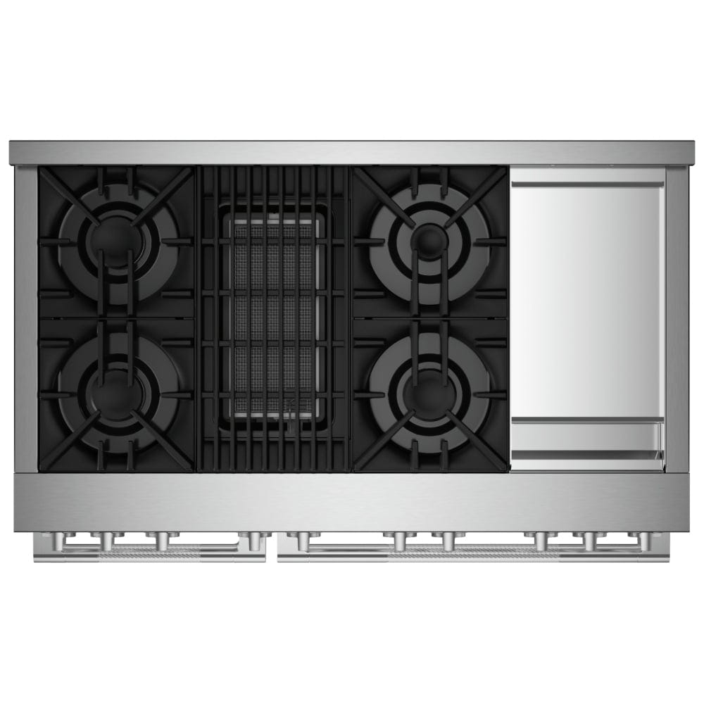 JennAir Rise JGRP748HL Gas Range, 6.3 cu. ft. Capacity, 48 inch Exterior Width, Self Clean, True Convection, 4 Burners, 20,000 BTU