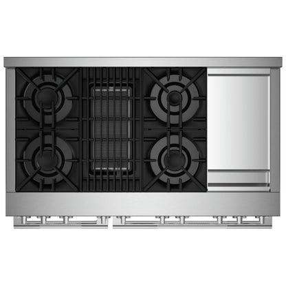 JennAir Rise JGRP748HL Gas Range, 6.3 cu. ft. Capacity, 48 inch Exterior Width, Self Clean, True Convection, 4 Burners, 20,000 BTU