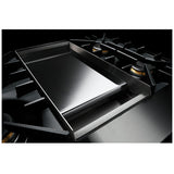 JennAir Rise JGRP748HL Gas Range, 6.3 cu. ft. Capacity, 48 inch Exterior Width, Self Clean, Dual Fan True Convection, 20,000 BTU Highest Burner, Double Oven, Stainless Steel colour