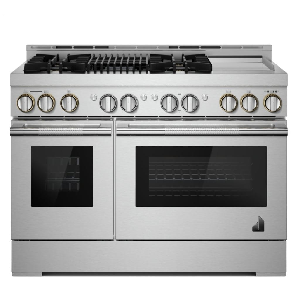 JennAir Rise JGRP748HL Gas Range, 6.3 cu. ft. Capacity, 48 inch Exterior Width, Self Clean, True Convection, 4 Burners, 20,000 BTU