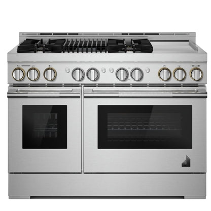 JennAir Rise JGRP748HL Gas Range, 6.3 cu. ft. Capacity, 48 inch Exterior Width, Self Clean, True Convection, 4 Burners, 20,000 BTU