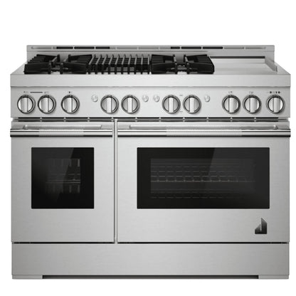 JennAir Rise JGRP748HL Gas Range, 6.3 cu. ft. Capacity, 48 inch Exterior Width, Self Clean, True Convection, 4 Burners, 20,000 BTU