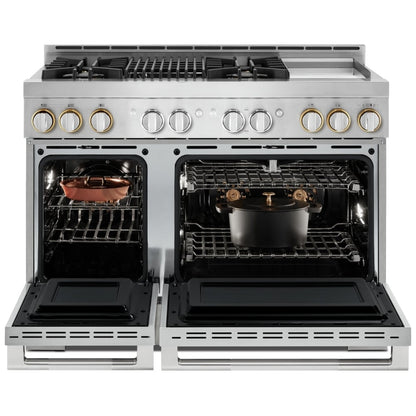 JennAir Rise JGRP748HL Gas Range, 6.3 cu. ft. Capacity, 48 inch Exterior Width, Self Clean, True Convection, 4 Burners, 20,000 BTU
