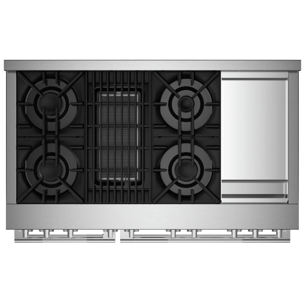 JennAir Rise JGRP748HL Gas Range, 6.3 cu. ft. Capacity, 48 inch Exterior Width, Self Clean, True Convection, 4 Burners, 20,000 BTU