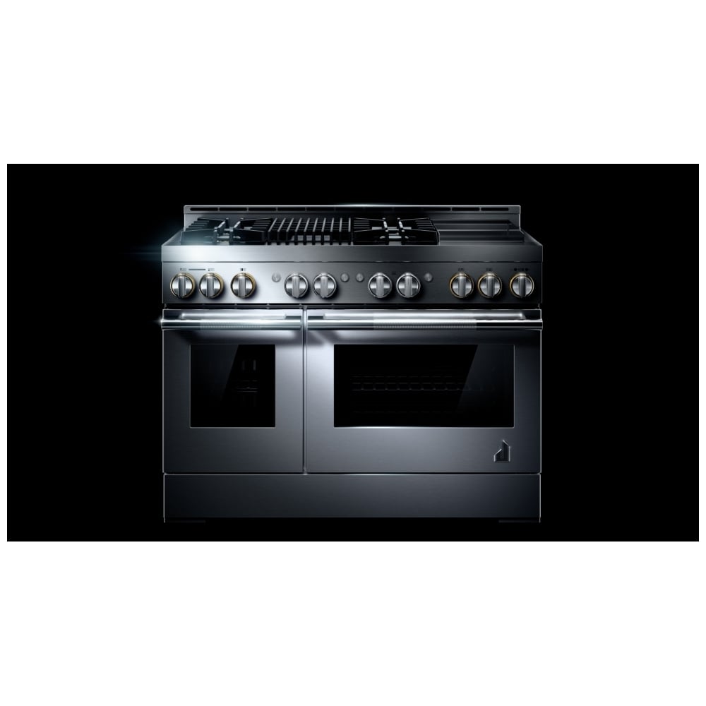JennAir Rise JGRP748HL Gas Range, 6.3 cu. ft. Capacity, 48 inch Exterior Width, Self Clean, True Convection, 4 Burners, 20,000 BTU