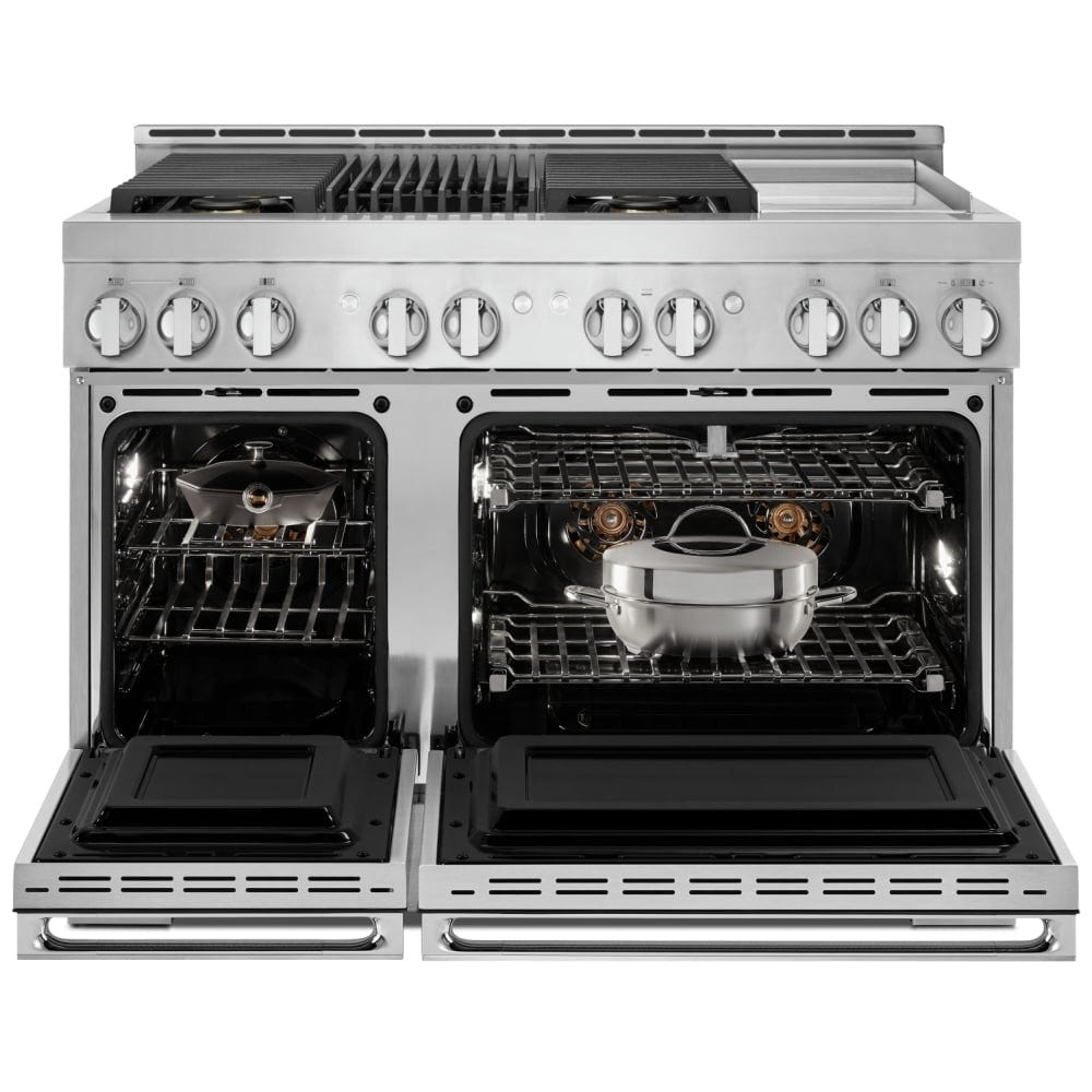 JennAir Noir JGRP748HM Gas Range, 6.3 cu. ft. Capacity, 48 inch Exterior Width