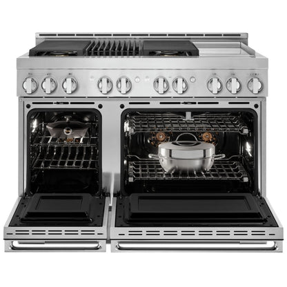 JennAir Noir JGRP748HM Gas Range, 6.3 cu. ft. Capacity, 48 inch Exterior Width