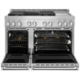 JennAir Noir JGRP748HM Gas Range, 6.3 cu. ft. Capacity, 48 inch Exterior Width, Self Clean, Dual Fan True Convection, 4 Burners, 20,000 BTU Highest Burner, Double Oven, Stainless Steel colour