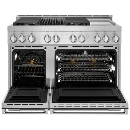 JennAir Noir JGRP748HM Gas Range, 6.3 cu. ft. Capacity, 48 inch Exterior Width