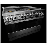 JennAir Noir JGRP748HM Gas Range, 6.3 cu. ft. Capacity, 48 inch Exterior Width, Self Clean, Dual Fan True Convection, 4 Burners, 20,000 BTU Highest Burner, Double Oven, Stainless Steel colour