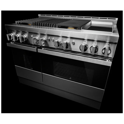 JennAir Noir JGRP748HM Gas Range, 6.3 cu. ft. Capacity, 48 inch Exterior Width