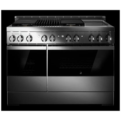 JennAir Noir JGRP748HM Gas Range, 6.3 cu. ft. Capacity, 48 inch Exterior Width