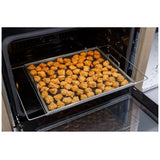 GE JKS5000DVBB Single Wall Oven, 27 inch Exterior Width, True Convection, Self Clean, 4.3 cu. ft. Capacity, Temperature Probe, Wifi Enabled, Air Fry, Black colour