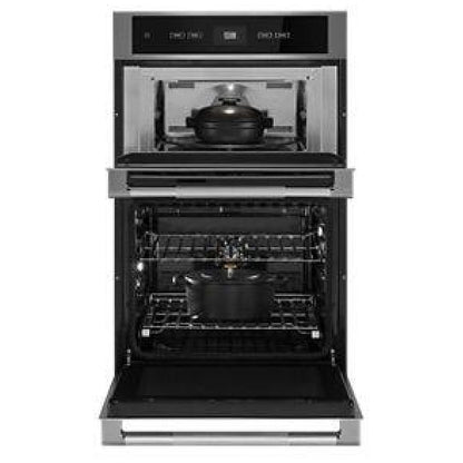 JennAir Rise JMW2427LL Microwave Wall Oven Combo, 27 inch Exterior Width, Convection, Self Clean, 5.7 cu. ft.