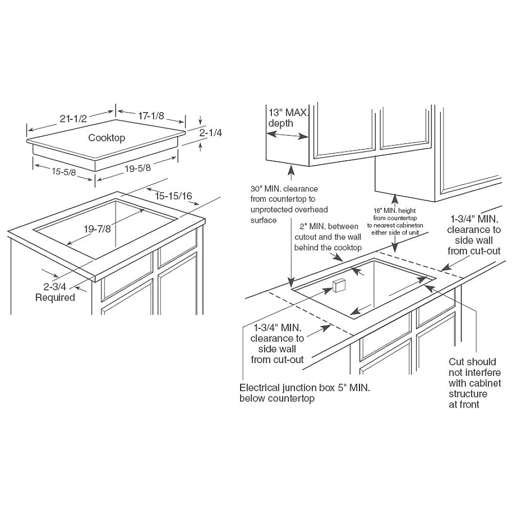 GE JP3021DPBB Electric Cooktop