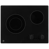 GE JP3021DPBB Electric Cooktop, 21 inch Exterior Width, 2 Burners, 2,500 W Highest Element, Black colour
