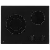 GE JP3021DPBB Electric Cooktop, 21 inch Exterior Width, 2 Burners, 2,500 W Highest Element, Black colour