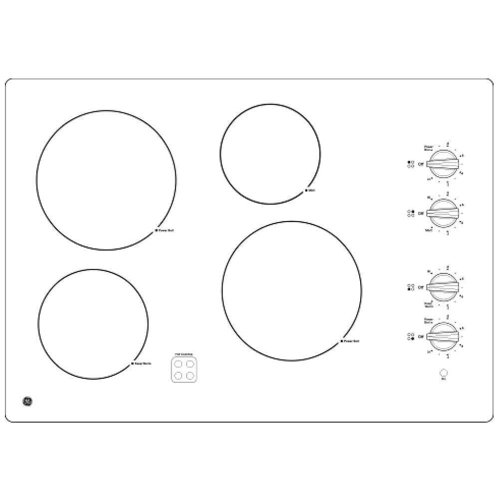 GE JP3030DWBB Electric Cooktop
