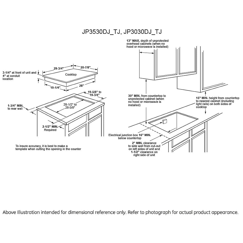 GE JP3030DWBB Electric Cooktop