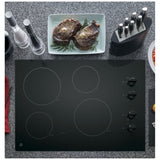 GE JP3030DWBB Electric Cooktop, 30 inch Exterior Width, 4 Burners, Black colour
