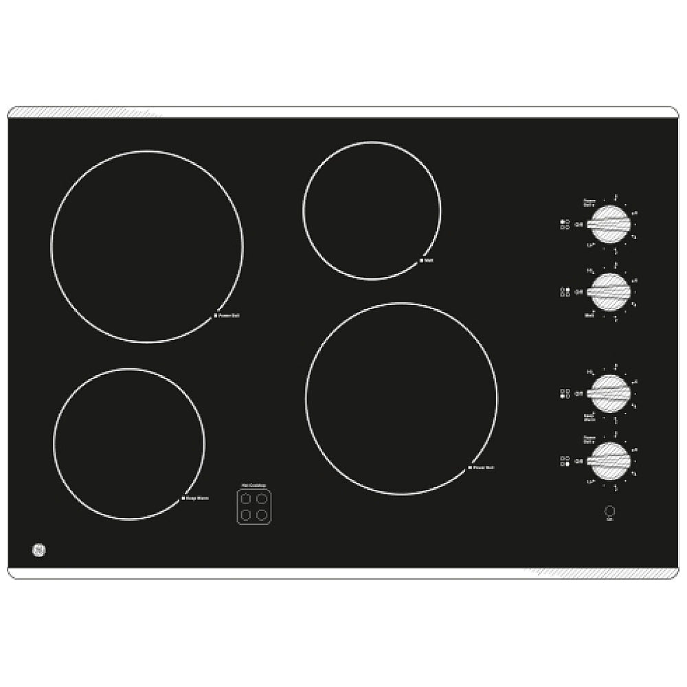 GE JP3030SWSS Electric Cooktop, 30" Stainless Steel Cooktop