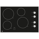 GE JP3030SWSS Electric Cooktop, 30 inch Exterior Width, 4 Burners, Stainless Steel colour