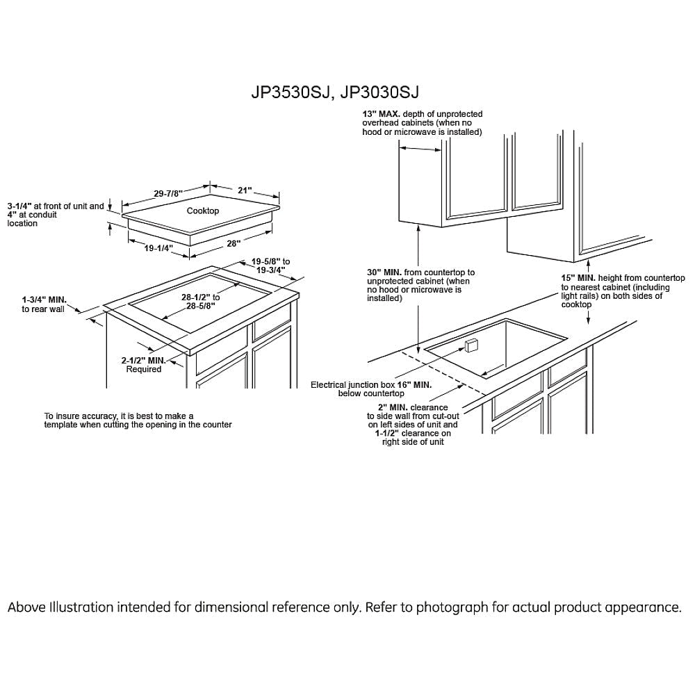 GE JP3030SWSS Electric Cooktop, 30" Stainless Steel Cooktop